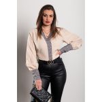 Bluza Eleganta Cu Imprimeu Leopard Polina, Bej