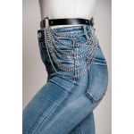 Curea Dama Cu Lanturi Decorative, Neagra