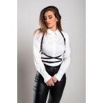 Curea Ham Cu Inele Metalice, Neagra