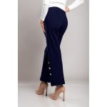 Pantaloni Eleganti Cu Nasturi, Albastri