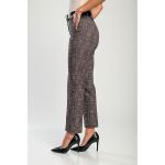 Pantaloni Lungi Eleganti Cu Imprimeu Carouri Camarla, Maro