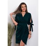Rochie Mini ElegantÄƒ Cu Detaliu De Margele È˜i Decolteu ÃŽn 'V' Candys, Verde