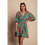 Rochie Mini Eleganta Cu Imprimeu Toretta, Verde