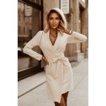 Rochie Mini Eleganta Cu Talie Larga Rubya, Bej