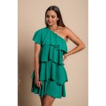 Rochie Mini Eleganta Cu Volane Liona, Verde