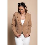 Blazer Cu Guler Clasic Softina, Bej Inchis