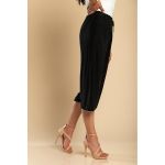 Pantaloni 3/4 Cu Talie Elastica, Negri