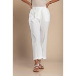 Pantaloni Eleganti Din In, Alb