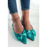 Pantofi Cu Fundita Decorativa, Verde