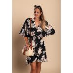 Rochie Mini Eleganta Cu Imprimeu Toretta, Neagra
