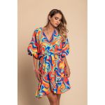 Rochie Mini Eleganta Cu Imprimeu Toretta, Rosu