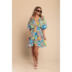 Rochie Mini Eleganta Cu Imprimeu Toretta, Turcoaz