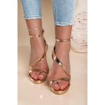 Sandale Cu Toc Madesima, Culoare Champanie