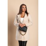 Palton Elegant Cu Un Nasture, Bej