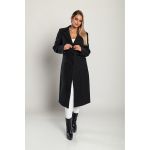 Palton Lung Elegant, Negru