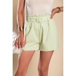 Pantaloni ScurÈ›i Cu Curea, Verde Deschis
