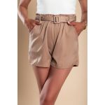 Pantaloni ScurÈ›i Din ImitaÈ›ie De Satin, Bej