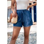 Pantaloni ScurÈ›i Din ImitaÈ›ie Denim, Albastru