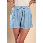 Pantaloni ScurÈ›i Din ImitaÈ›ie Denim, Albastru Deschis