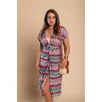 Rochie De Plaja Cu Imprimeu, Roz
