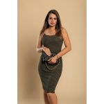Rochie Mini Eleganta Cu Paiete, Verde Olive