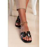 Sandale Cu Detalii Decorative, Negre