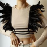 Sutien Cu Bretele Elastice Cu Pene, Art2139, Negru