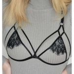 Sutien Din Bretele Elastice Cu Dantela, Negru