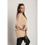 Top Lejer Cu Imprimeu Geometric, Bej