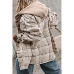 CÄƒmaÈ™Äƒ Cu Imprimeu ÃŽn Carouri Plus Size, Kaki
