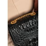 GeantÄƒ MicÄƒ Cu Model Piele De Crocodil, NeagrÄƒ