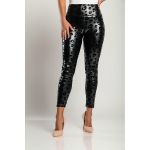 Leggings La ModÄƒ Din ImitaÈ›ie De Piele, Negru