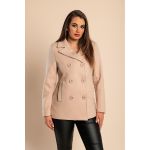 Palton Scurt Elegant, Bej