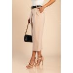 Pantaloni Eleganti Cu Picior Drept, Bej