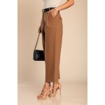 Pantaloni Eleganti Cu Picior Drept, Culoare Camel