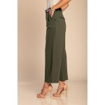 Pantaloni Eleganti Cu Picior Drept, Masliniu
