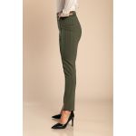 Pantaloni Eleganti Cu Talie Elastica, Kaki