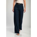 Pantaloni Lungi Eleganti Cu Picior Drept, Albastru Inchis