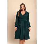 Rochie Midi Cu Talie ElasticÄƒ, Verde