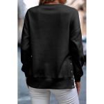 Top Cu Nasturi Decorativi, Negru