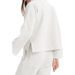 Top Elegant Cu Nervuri, Alb
