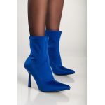 Botine Cu Toc Inalt, Albastre