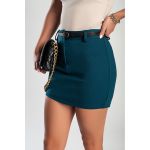 Fusta Mini Eleganta Cu Centura, Benzina
