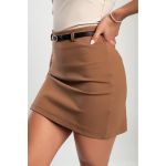 FustÄƒ Mini ElegantÄƒ Cu Curea, Camel