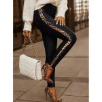 Leggings Eleganti Din Piele Sintetica Margaretta, Leopard