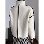 Palton Scurt Elegant, Alb