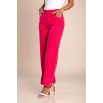 Pantaloni Largi Din Bumbac, Fucsia