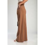 Pantaloni Lungi Eleganti Cu Talie Inalta, Camel
