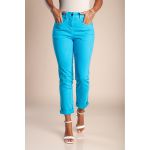 Pantaloni Skinny Din Bumbac, Turcoaz