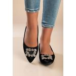 Pantofi Cu BrosÄƒ DecorativÄƒ, Negru